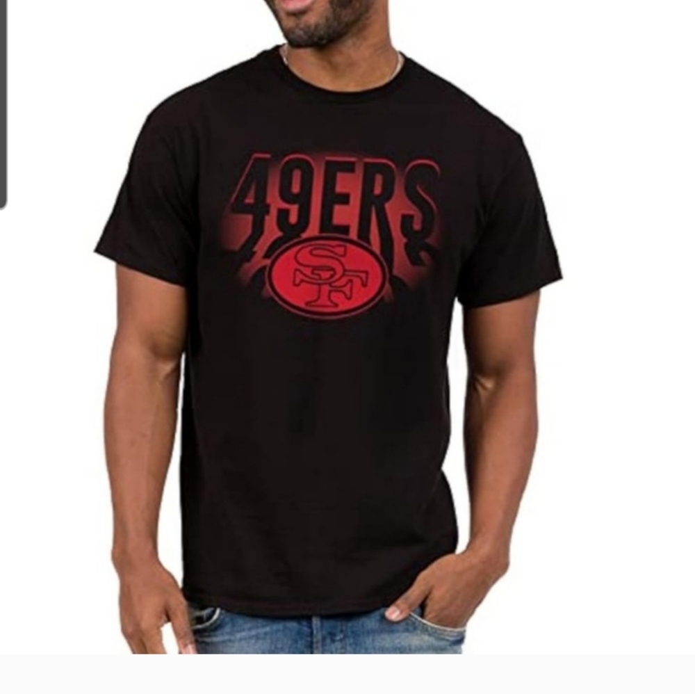 Junk Food Clothing Unisex San Francisco 49ers Black Short Sleeve Tee Size XL